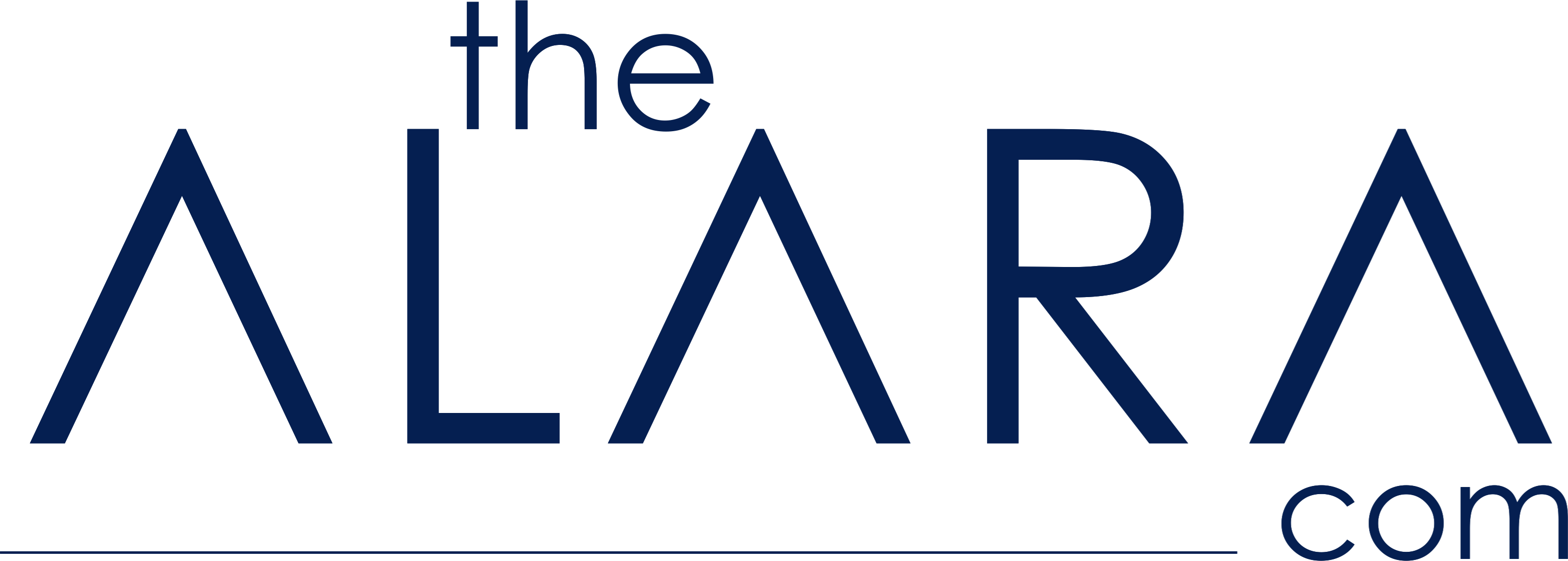 Property logo on dark background at The Alara Apartments, Houston, TX 77060